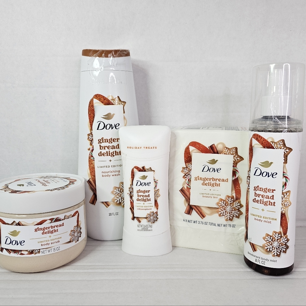 Dove Gingerbread Delight Limited Edition 5‑Piece Body Care Bundle
